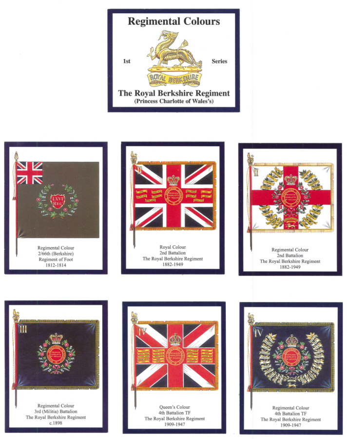 The Royal Berkshire Regiment (Princess Charlotte of Wales's) 1st Series - 'Regimental Colours' Trade Card Set by David Hunter - Click Image to Close